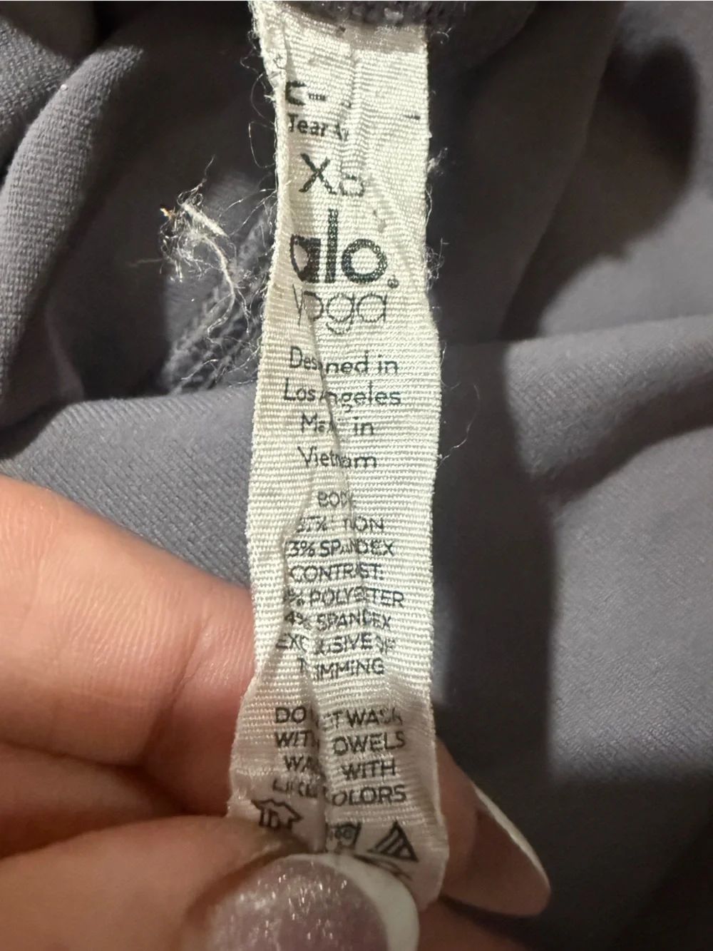 Alo Yoga High Rise Moto Leggings Purple Dusk Gray Alosoft XS Athletic Wear